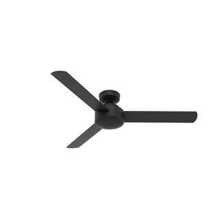 Hunter Presto 52 in. Indoor Matte Black Ceiling Fan with Wall Control 50810 | The Home Depot
