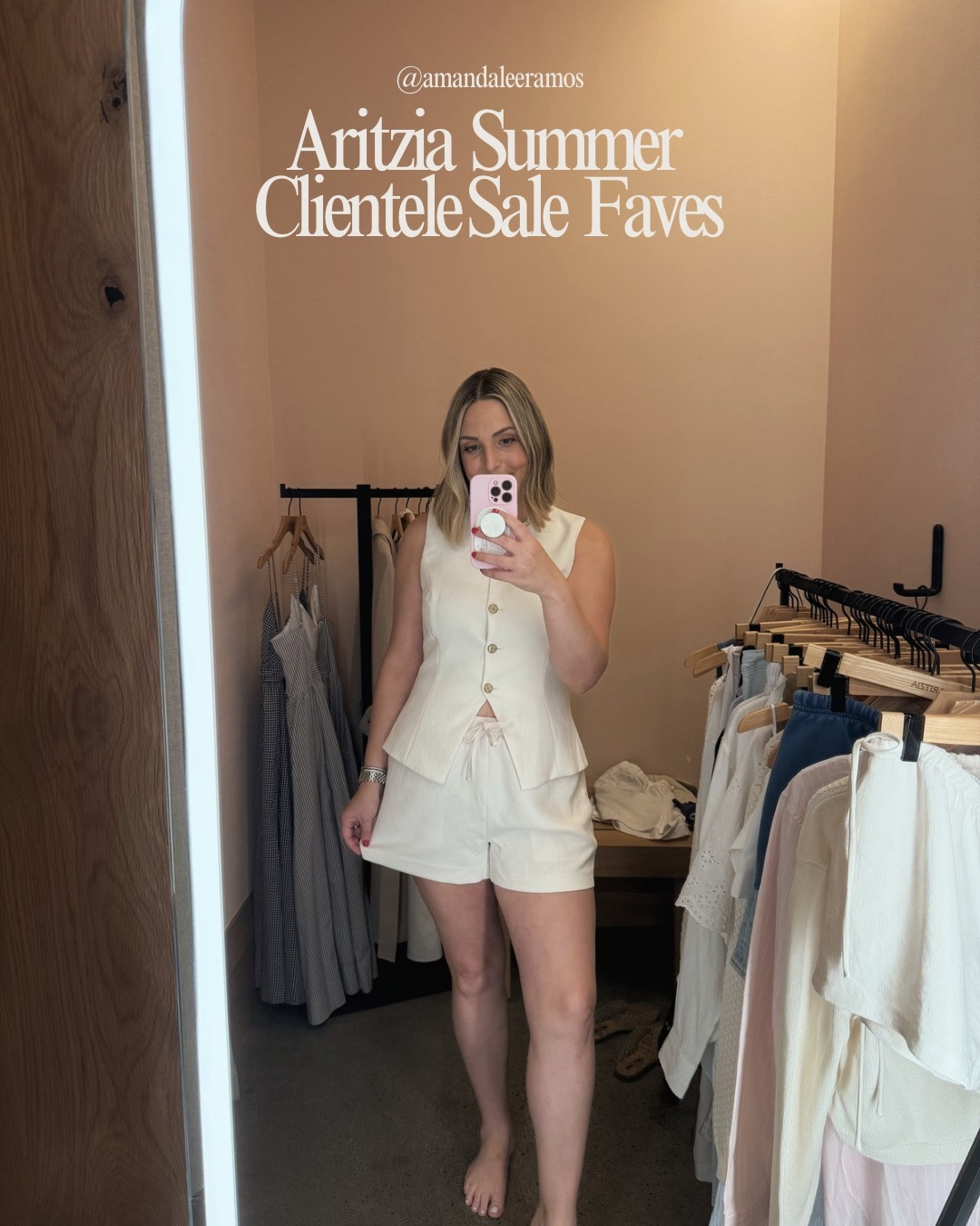 My favorites from the summer Aritzia Clientele Sale! 
@Aritzia 
#aritzia 
Regal vest, lodge shorts, neutral outfits, summer outfits, chic summer outfits, matching sets, summer dresses, euro summer outfits

#LTKootd #LTKSaleAlert #LTKWorkwear