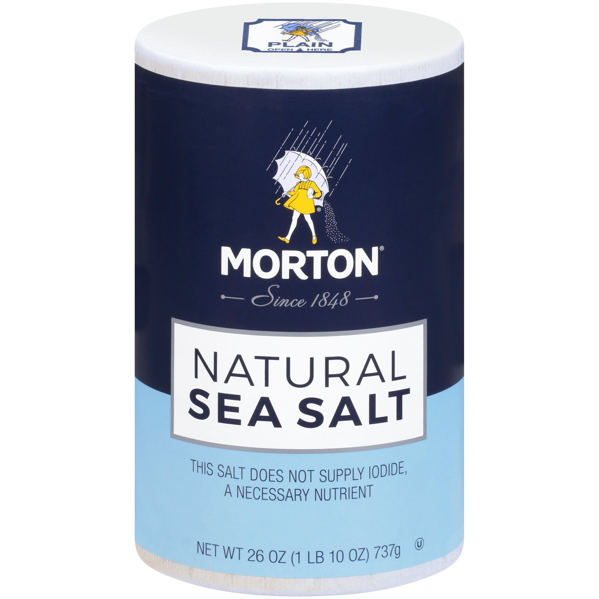 (2 pack) Morton Natural Sea Salt, 26 Oz | Walmart (US)