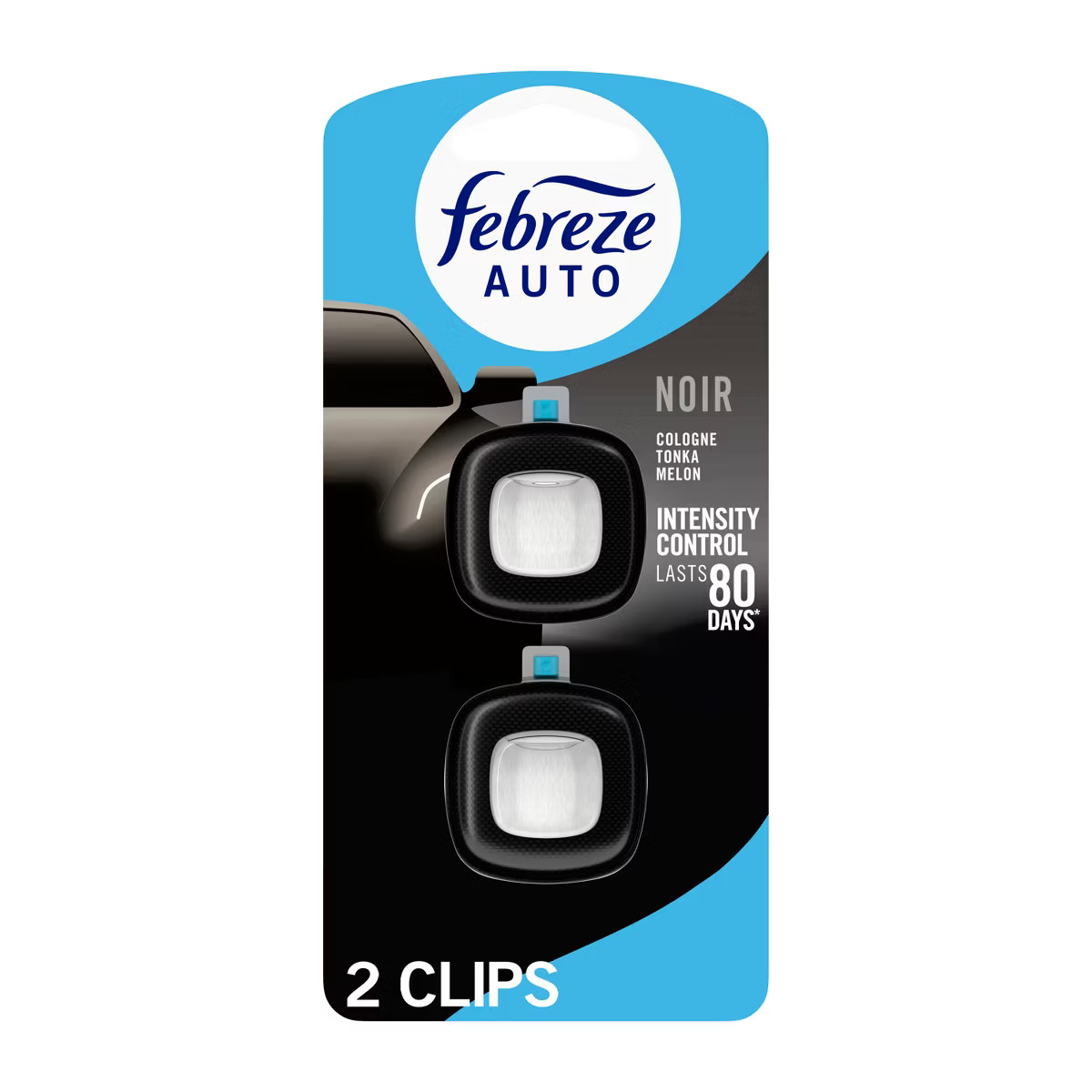 Febreze 2ct Car Auto Noirs: Phthalate-Free Car Freshener, Adjustable Scent, Vent Clips, Disposabl... | Target