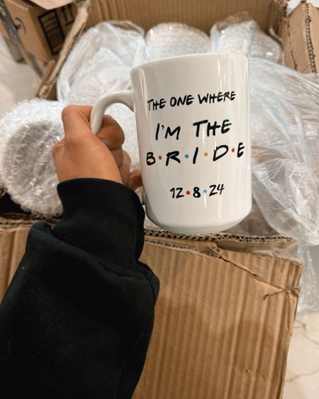 🙈🌿✨💍🖤 I literally cannot wait. Bride to be! These are the cups I got for all my bridesmaids 🥹 you can change the wording — so fun! Small shop Etsy find! 

Friends / bridal / wedding / coffee mug / bachelorette gift / for her / gift idea / Holley Gabrielle 

#LTKFindsUnder100 #LTKWedding #LTKFindsUnder50