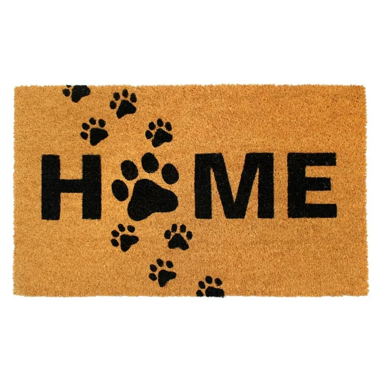RugSmith Machine Tufted Puppy Paws Home Indoor and Outdoor Coir Doormat, 18" x 30" | Walmart (US)