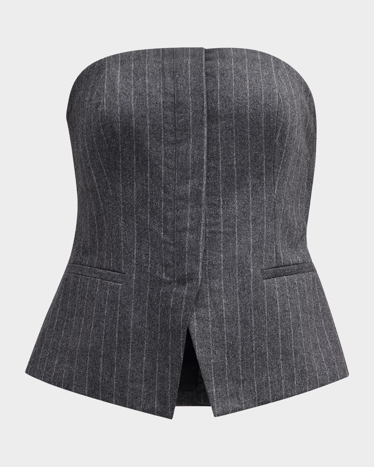 Renee Strapless Pinstripe Top | Neiman Marcus