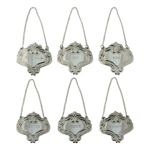 Cann Engraved Floral Wine Charm | Wayfair North America