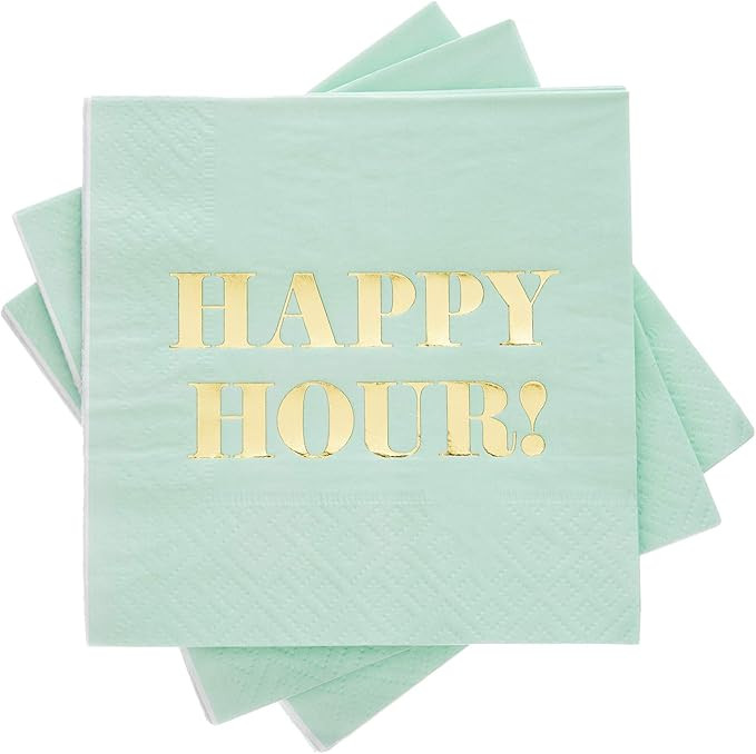 Cakewalk (Party) Happy Hour Cocktail Napkin, Set of 20, Green | Amazon (US)