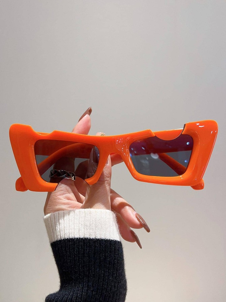 1pair Women Geometric Frame Boho Fashion Glasses For Daily Life Street Shades Beach Accessories | SHEIN