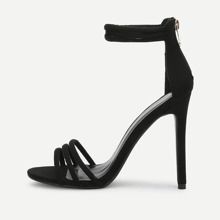 Two Part Ankle Strap Strappy Heels | SHEIN