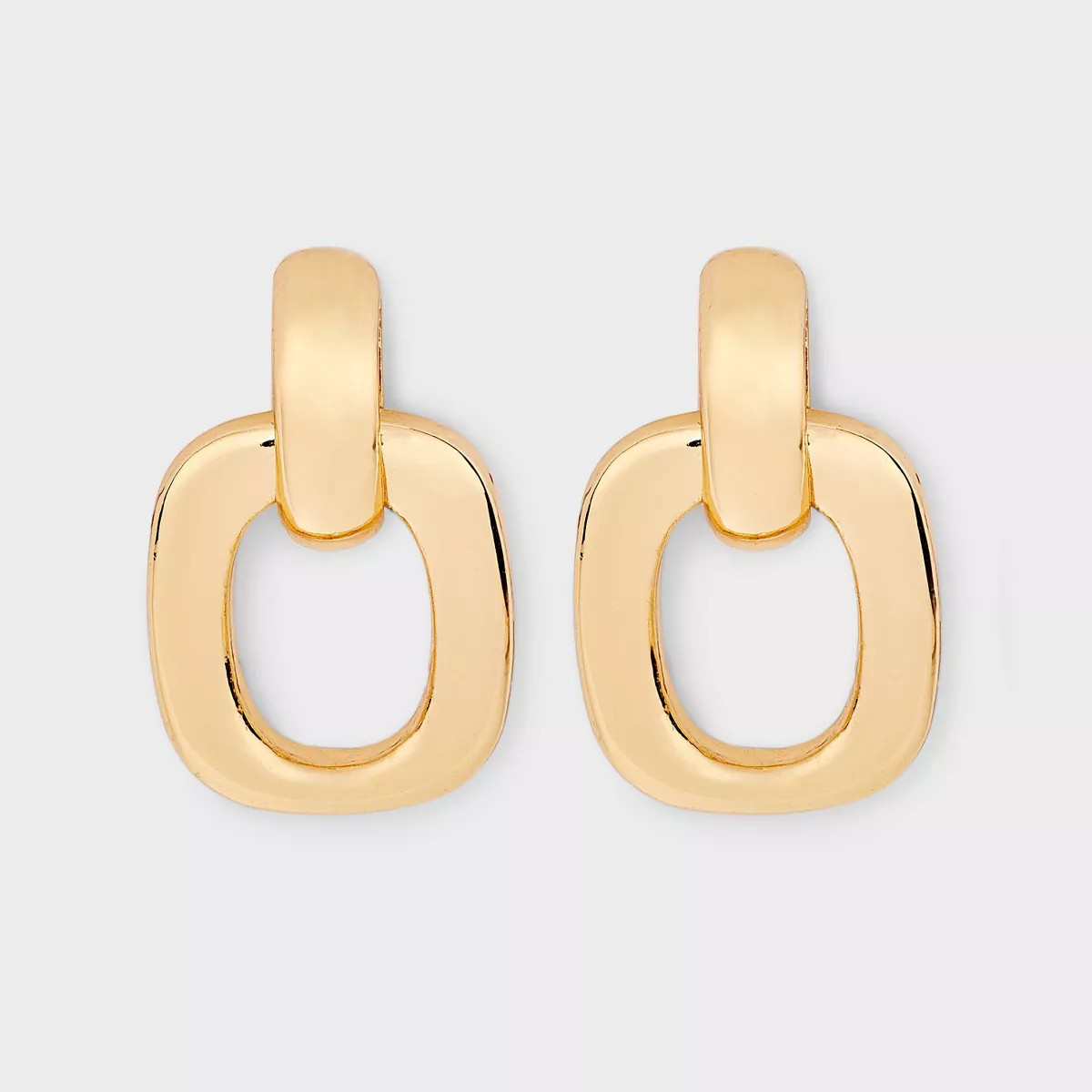Smooth Square Door Knocker Earrings - A New Day™ Gold: Nickel-Free Metal, Post Closure, Drop St... | Target