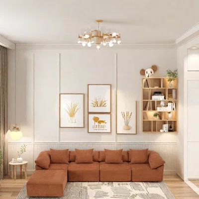 Boneless Luxury Oversized Cloud Modular Sectional Sofa, 5-Piece Chenille Couch With High-Density Foam, No-Leg Design, Versatile Configurations, Durabl | Wayfair North America