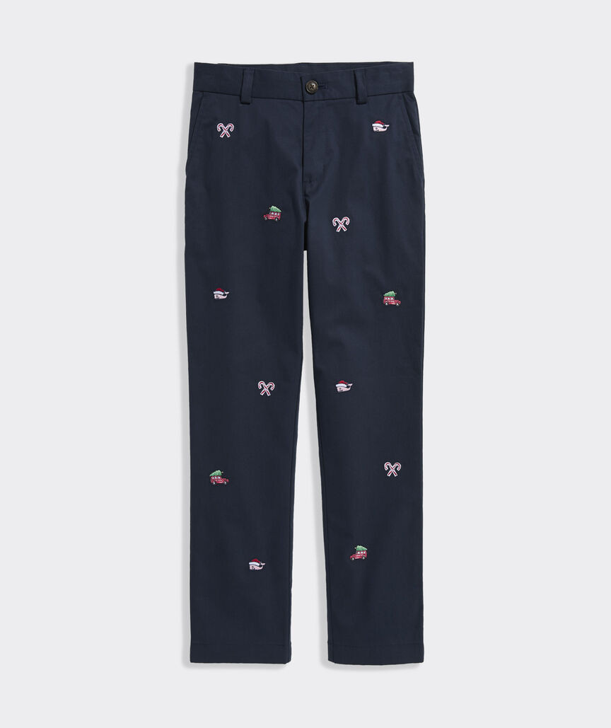 Boys' Holiday Embroidered Breaker Pants | vineyard vines