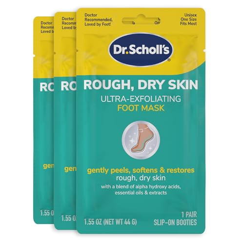 Dr. Scholl's Rough, Dry Skin Ultra Exfoliating Foot Peeling Mask, 3 Pairs Moisturizing Socks Gently Peels and Softens, with Urea, Dry Skin Callus Remover for Feet | Amazon (US)