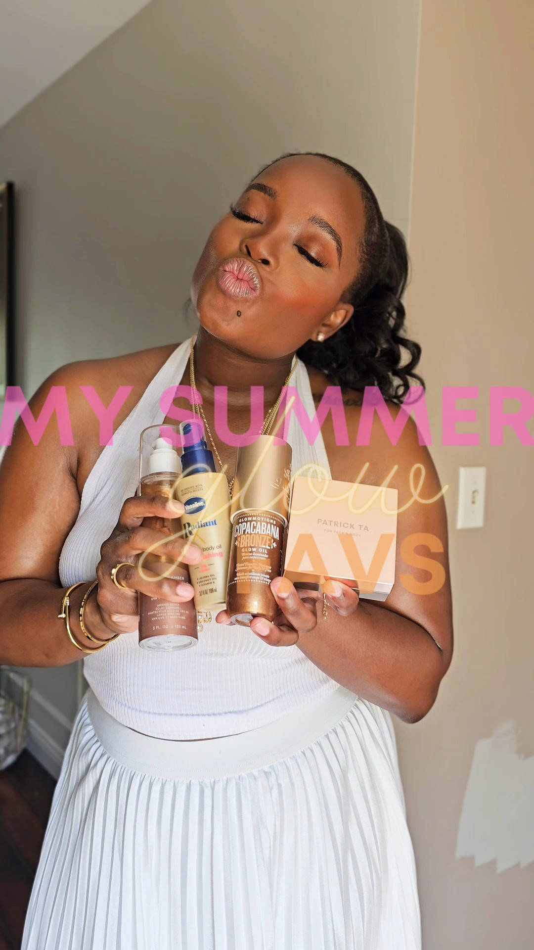 Let’s talk summer glow ✨ These are the products I swear by for radiant, hydrated skin all season long.#skincare #skincaretips #bodyglow #glowyskincare #glowyskinmakeup #glowingskin #beautyreels #summerinspo #glowuptips #explore 

#LTKBeauty #LTKStyleTip
