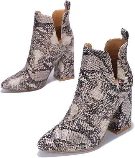 Cape Robbin Blythe Chelsea Ankle Boots Booties for Women, Chunky Block Heels for Women | Amazon (US)