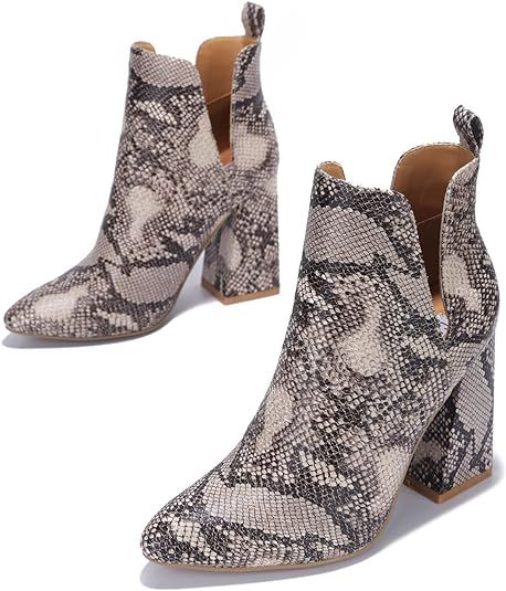 Cape Robbin Blythe Chelsea Ankle Boots Booties for Women, Chunky Block Heels for Women | Amazon (US)