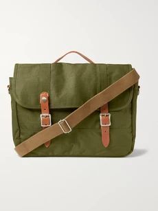 J.Crew - Harwick Leather-Trimmed Canvas Messenger Bag | Mr Porter US