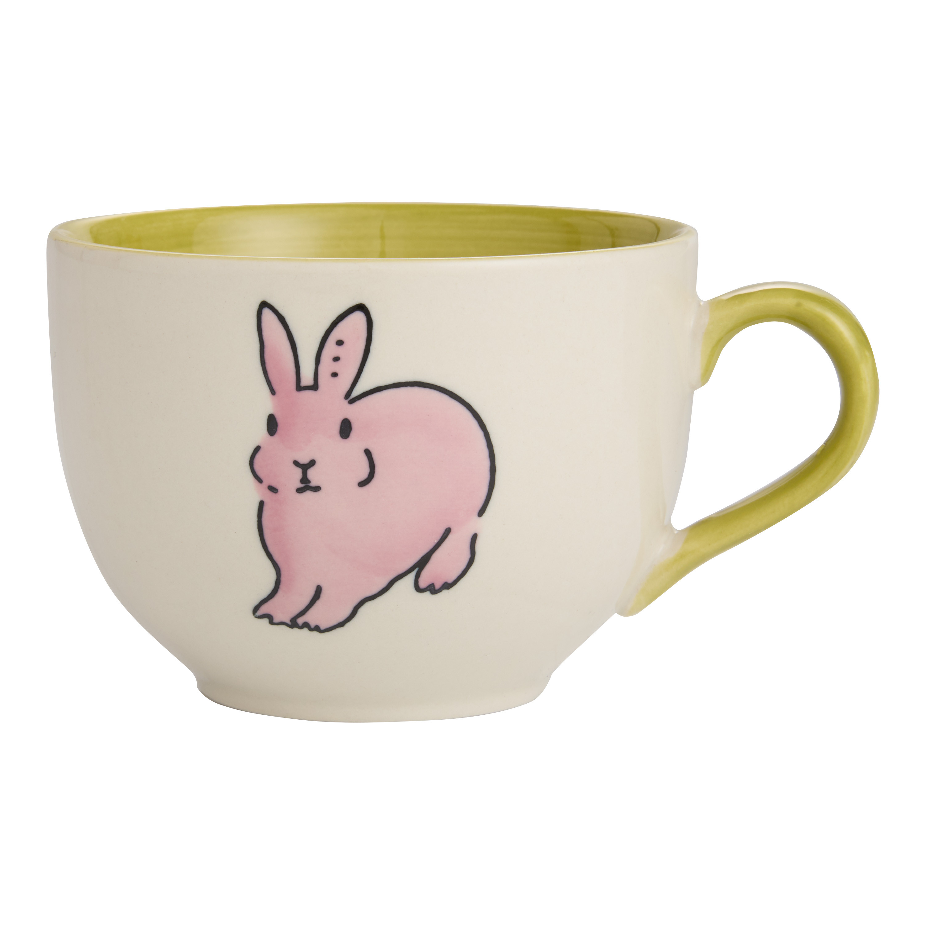 Flora Hand Painted Bunny Ceramic Espresso Mug | World Market