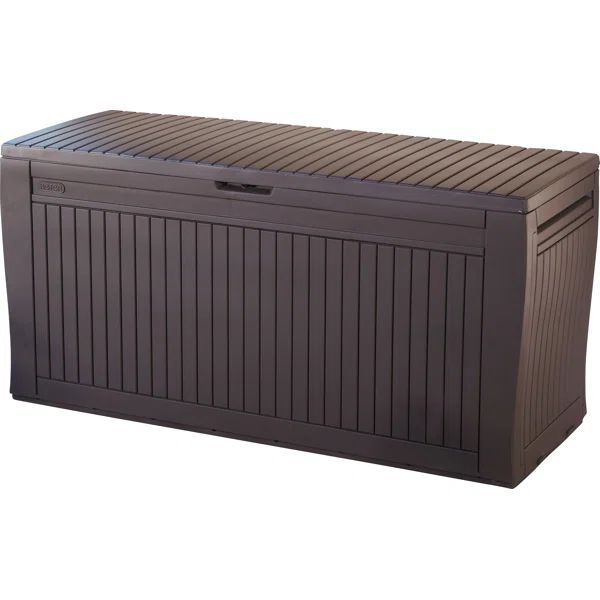 Keter Comfy 71 Gallon Durable Resin Outdoor Storage Deck Box For Furniture and Supplies, Brown | Wayfair North America