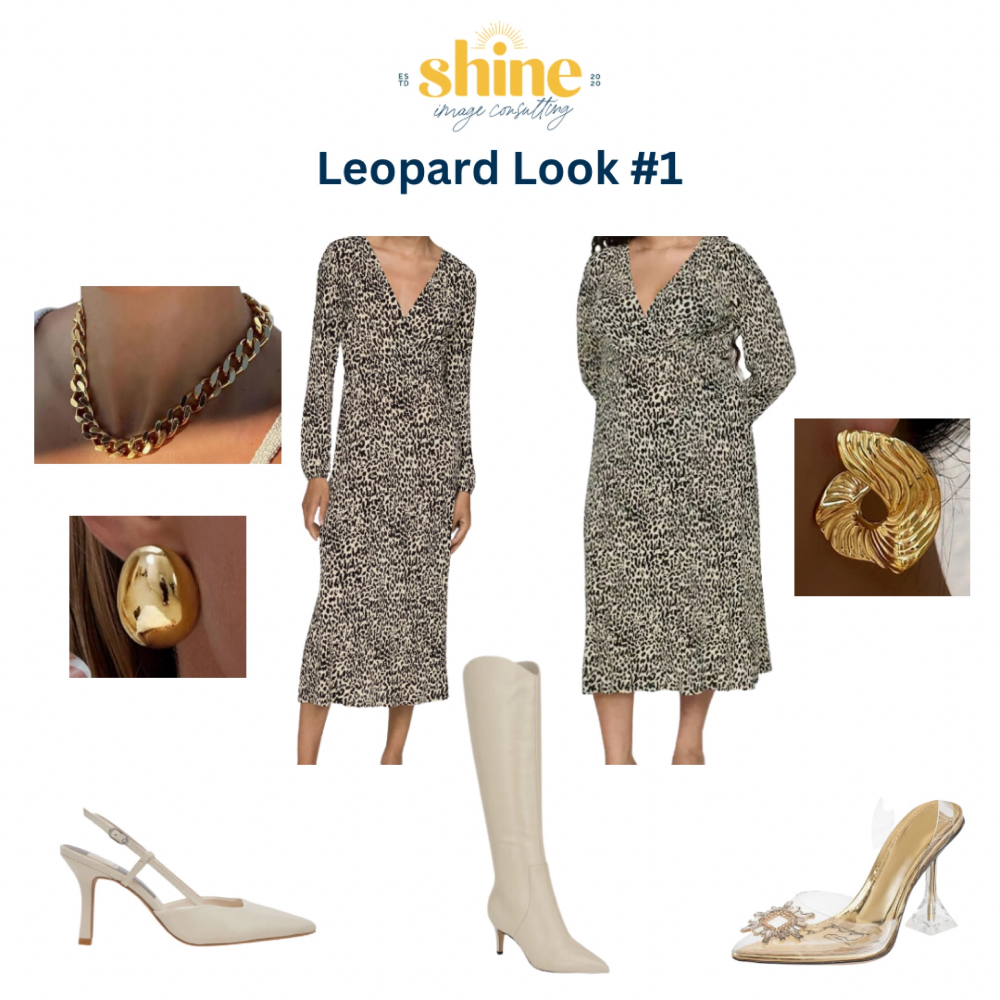 We prefer and love small print leopard, which doesn’t swallow your frame, and still allows your curves to SHINE 🐆

SHINE STYLE TIP - no black shoes for maximum leg elongation and to let your outfit flow!


#LTKPlusSize #LTKStyleTip #LTKMidsize