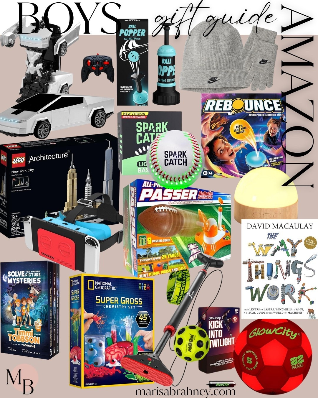 Amazon boys gift guide! Tons of ideas for the boys who love to move, read, create and more!  #amazonfinds #amazonholiday #giftguideforboys #boysgiftguide #amazongiftguide #amazoninfluencer 
 