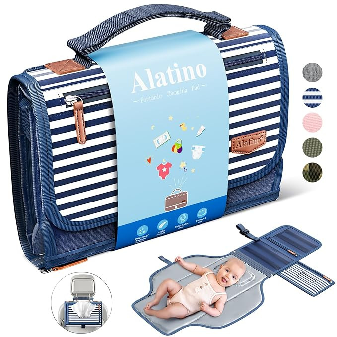 Portable Diaper Changing Pad for Baby, Detachable Travel Changing Pad with Baby Wipes Pocket, Gif... | Amazon (US)