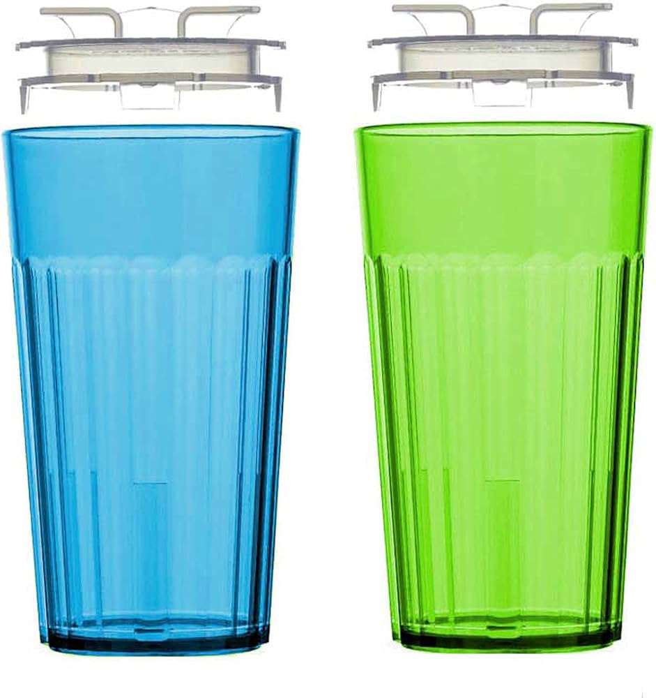 Reflo Smart Cup (Blue & Green 2-Pack) Open Training Cup, Toddler Cup, No Suction 6oz, 360 Control... | Amazon (US)