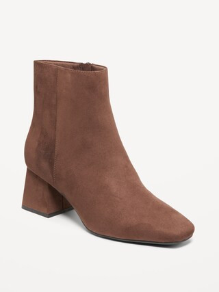 Faux Suede Square Toe Boots | Old Navy (CA)