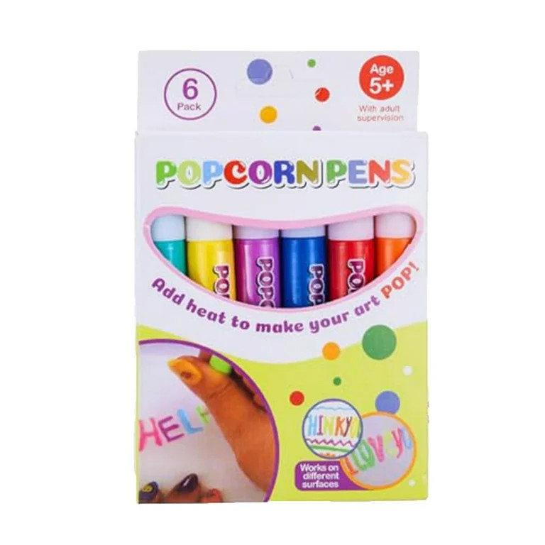 Magic Puffy Pens 6 PCS | Puffy Bubble Pen Puffy 3D Art Safe Pen | Magic Popcorn Pens | Magics Col... | Walmart (US)