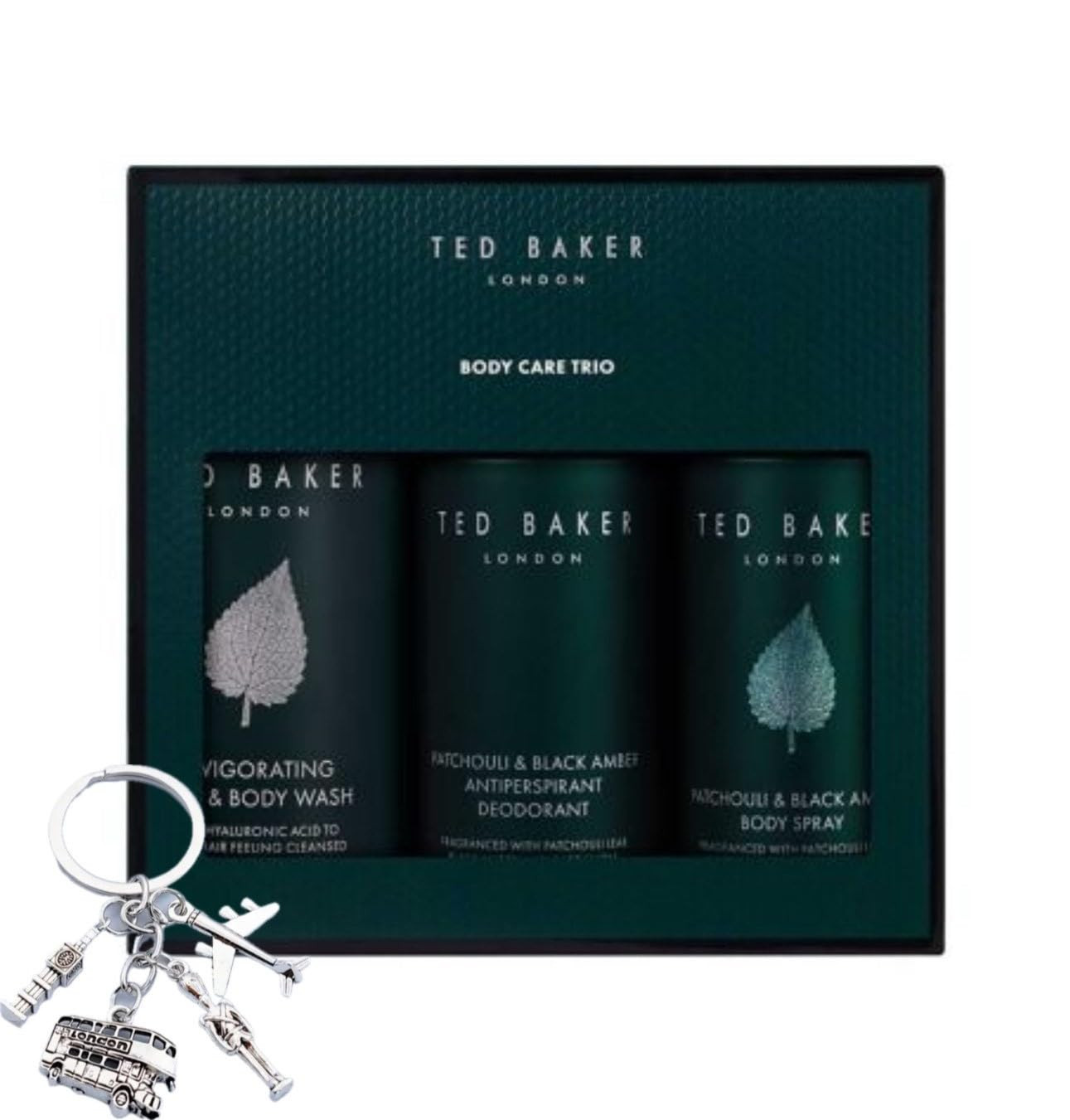 Ted B Men Body Care Trio Gift Set | Patchouli & Black Amber Deodorant, Body Spray, Hair & Body Wa... | Amazon (UK)