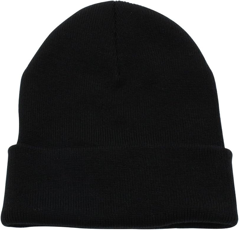 Top Level Beanie Men Women - Unisex Cuffed Plain Skull Knit Hat Cap | Amazon (US)