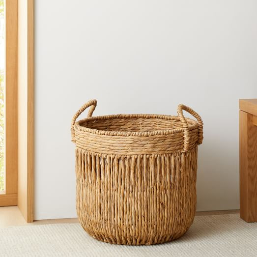 Vertical Lines Seagrass Baskets | West Elm (US)