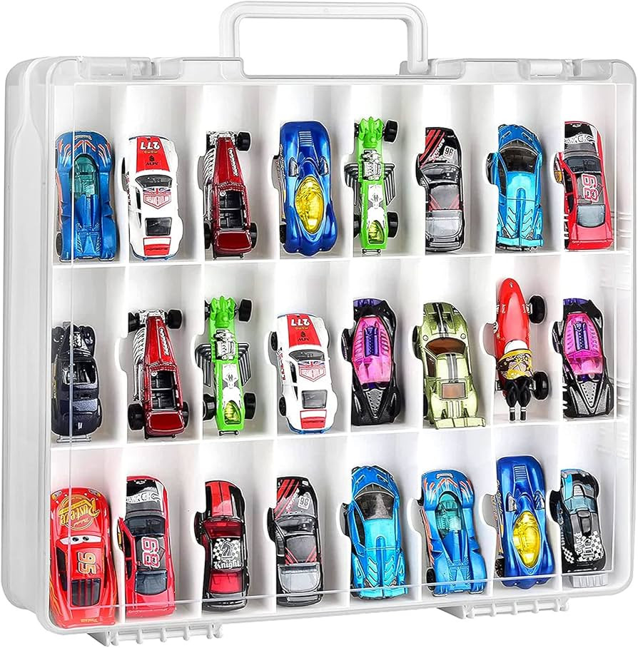 ALCYON Double Sided Toy Storage Organizer Case for Hot Wheels Car, for Matchbox Cars, for Mini To... | Amazon (US)