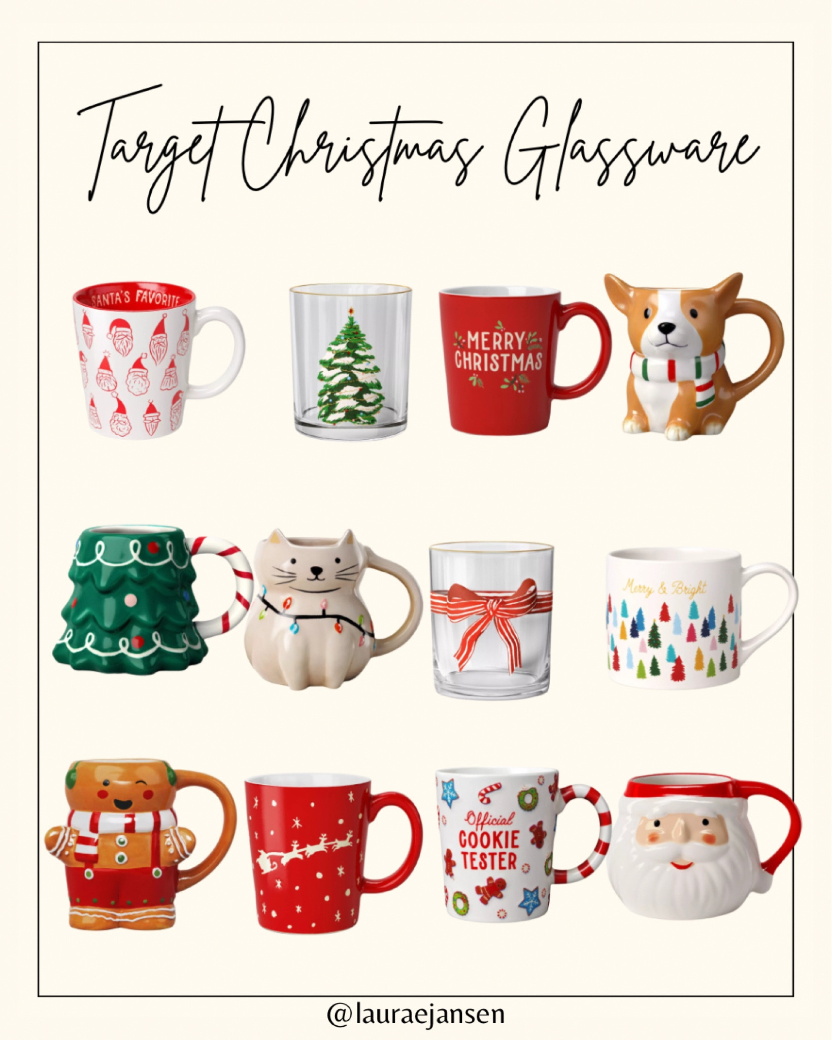 Target Christmas mugs and glasses 

#LTKHome #LTKHoliday #LTKSeasonal