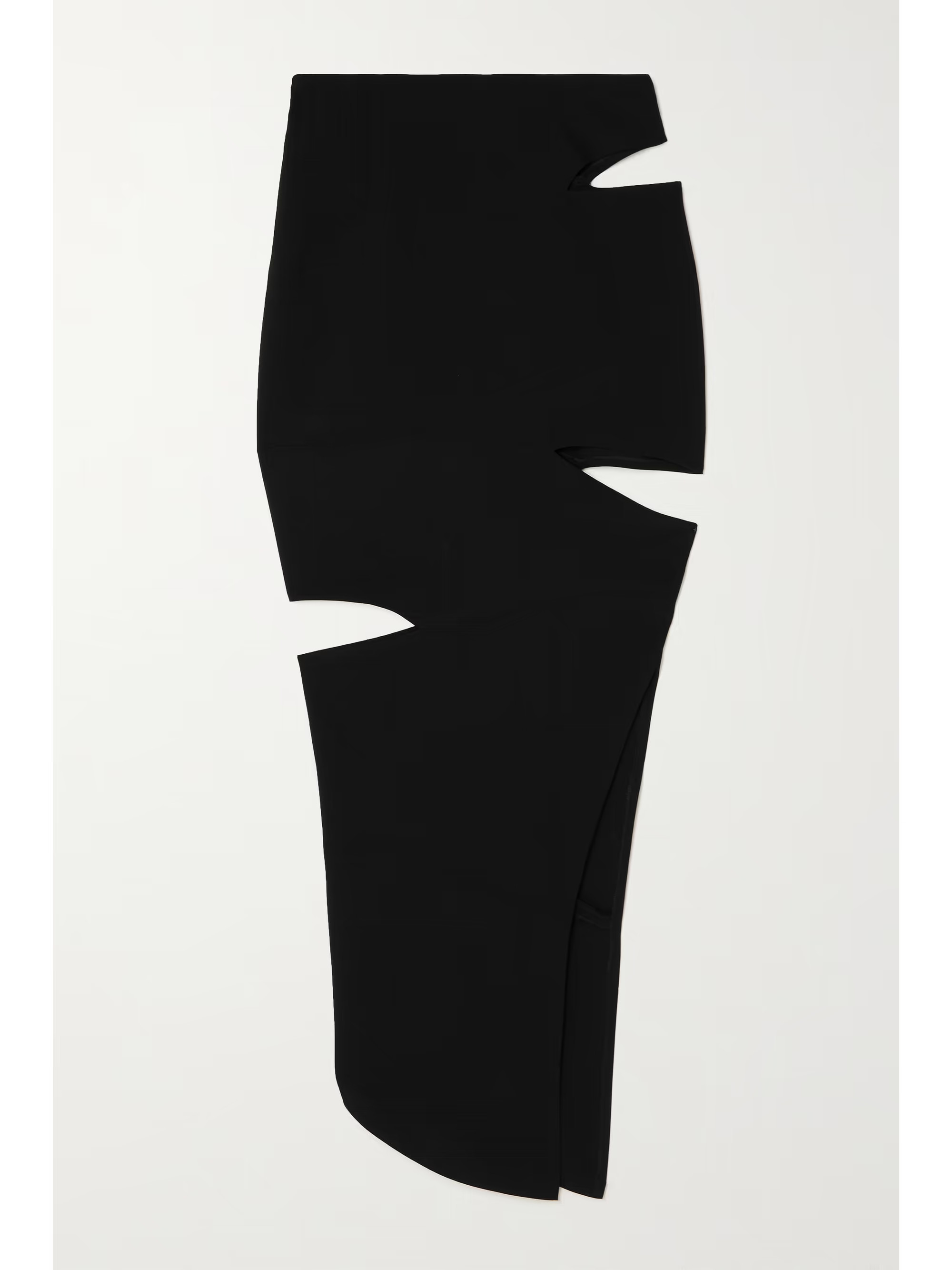 Asymmetric cutout stretch-jersey maxi skirt | NET-A-PORTER (UK & EU)