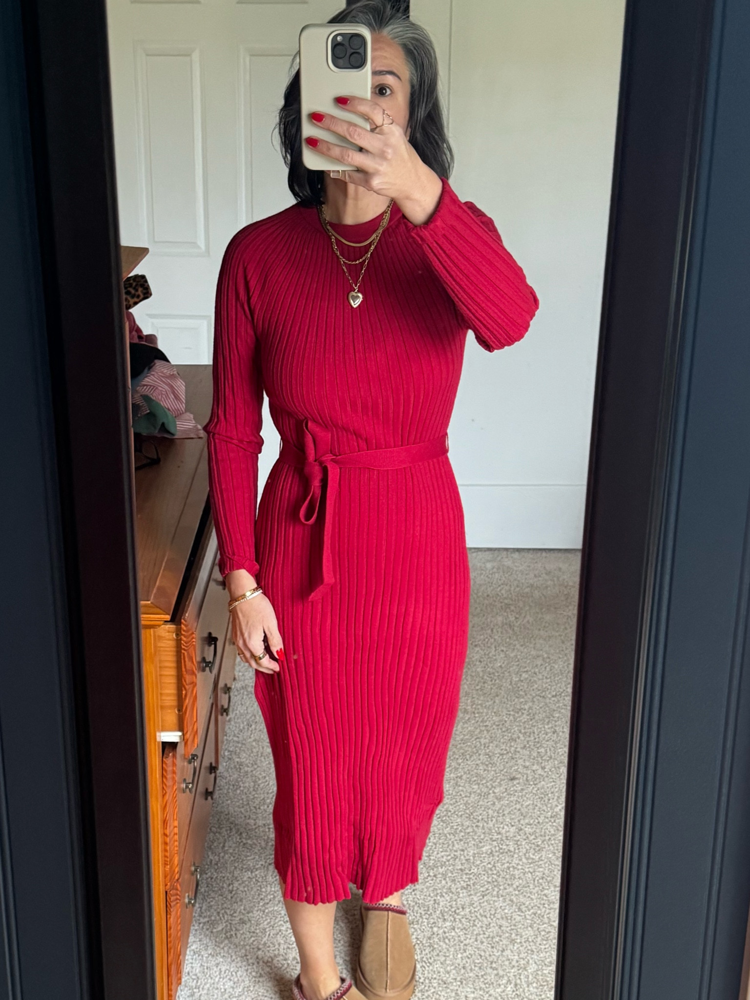 SALE ALERT!! <$50 Effortless, classic and versatile - whether Valentine’s Day or a normal date night, this red sweater dress is perfection. Runs slightly large, wearing an XS could have sized down to an XXS 

#LTKOver40 #LTKSeasonal #LTKMostLoved