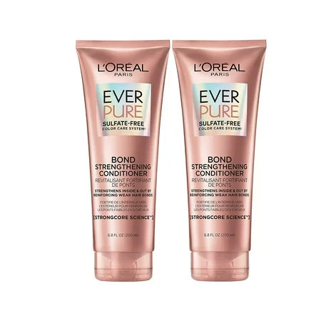 2 PACK - L Oreal Paris EverPure Sulfate-Free Color Care Bond Strengthening Conditioner 6.8 fl oz each | Walmart (US)