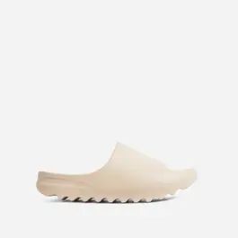 Playoff Flat Slider Sandal In Off White Rubber | Ego Shoes (UK)