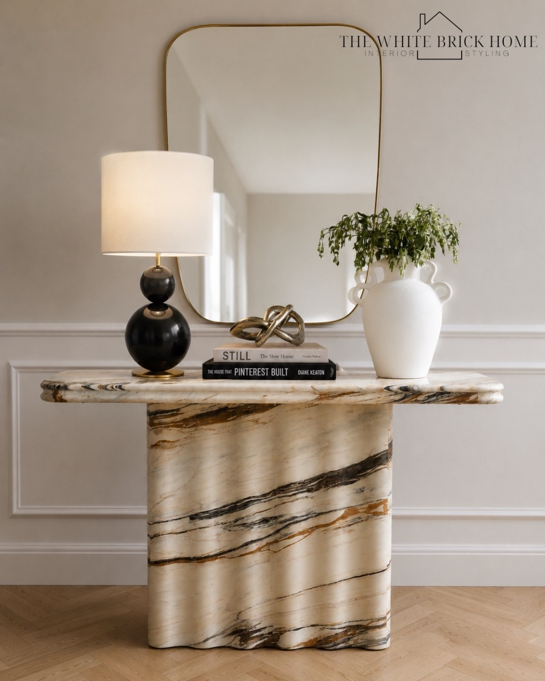 Statement marble, warm wood, and sculptural accents come together for a luxe look that feels timeless. 

Entryway, entryway table, table lamp, wall mirror, greenery, vase, home decor, home design, home accents, coffee table books, home accents, crate and barrel, McGee and co, Amazon

#LTKHome #LTKSeasonal #LTKSaleAlert
