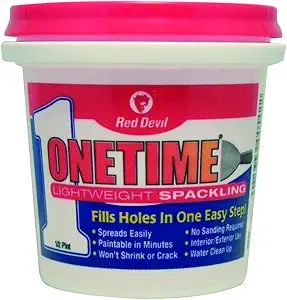 Red Devil 0542 ONETIME Lightweight Spackling, 1/2 Pint, White, 8 Ounce | Amazon (US)