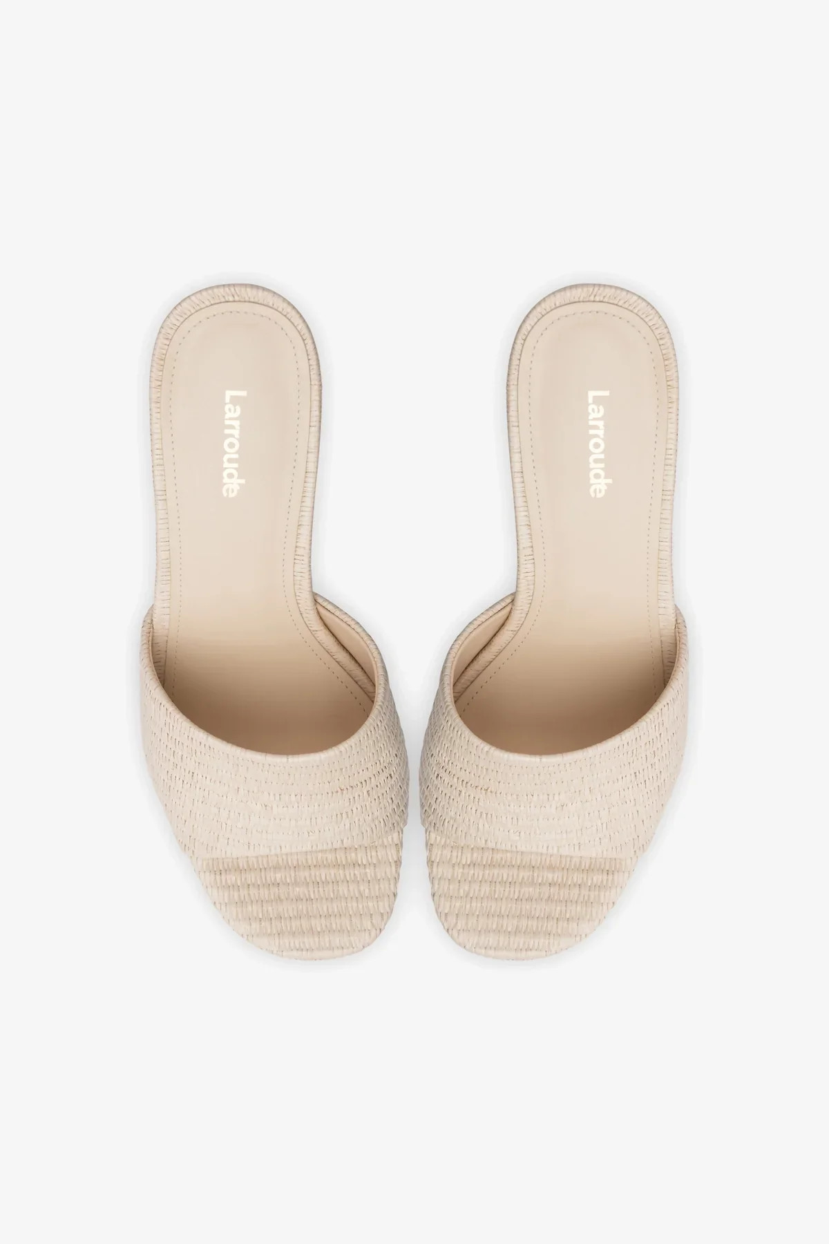 Dolly Mule In Natural Raffia | Larroude