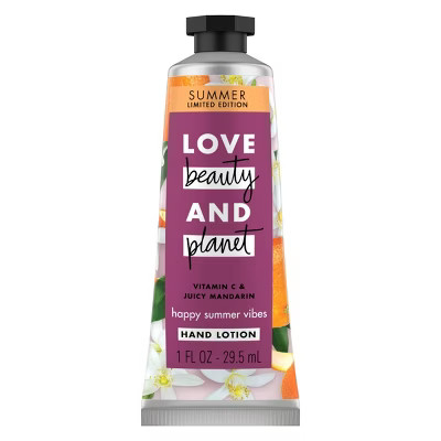 Love Beauty and Planet Happy Summer Vibes Vitamin C and Juicy Mandarin Hand Cream - 1oz | Target