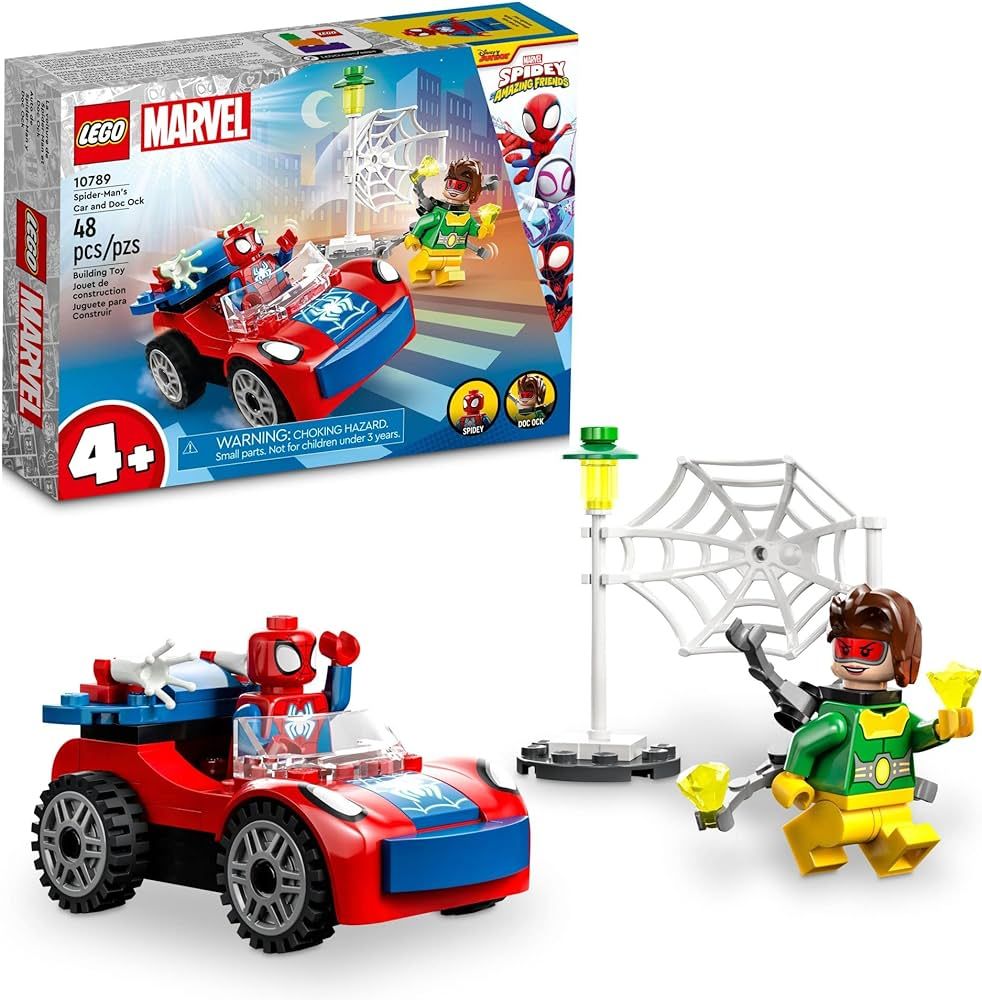 LEGO Marvel Spider-Man's Car and Doc Ock Set 10789, Spidey and His Amazing Friends Buildable Toy ... | Amazon (US)