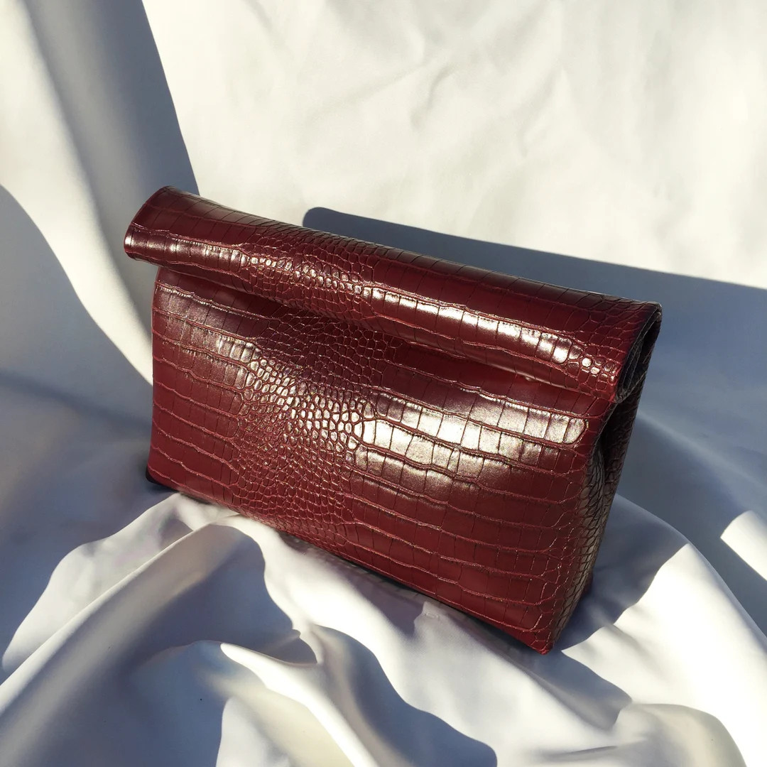 Oversize Burgundy Vegan Leather Bag, Valentine's Day Gift, Burgundy Purse, Dark Red Vegan Leather... | Etsy (US)