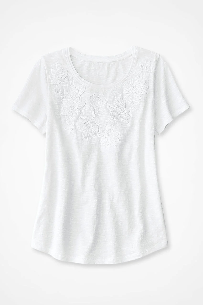 Swirling Petals Slub Tee | Coldwater Creek
