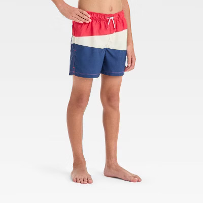 Boys' Americana Colorblock Swim Trunks - art class™ | Target