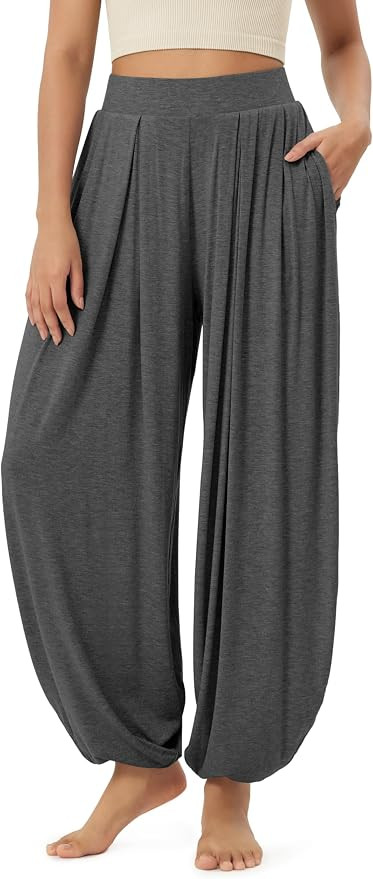 ODODOS Women's Wide Leg Pants with Pockets Lightweight Loose Draped Casual Palazzo Lounge Pajama ... | Amazon (US)