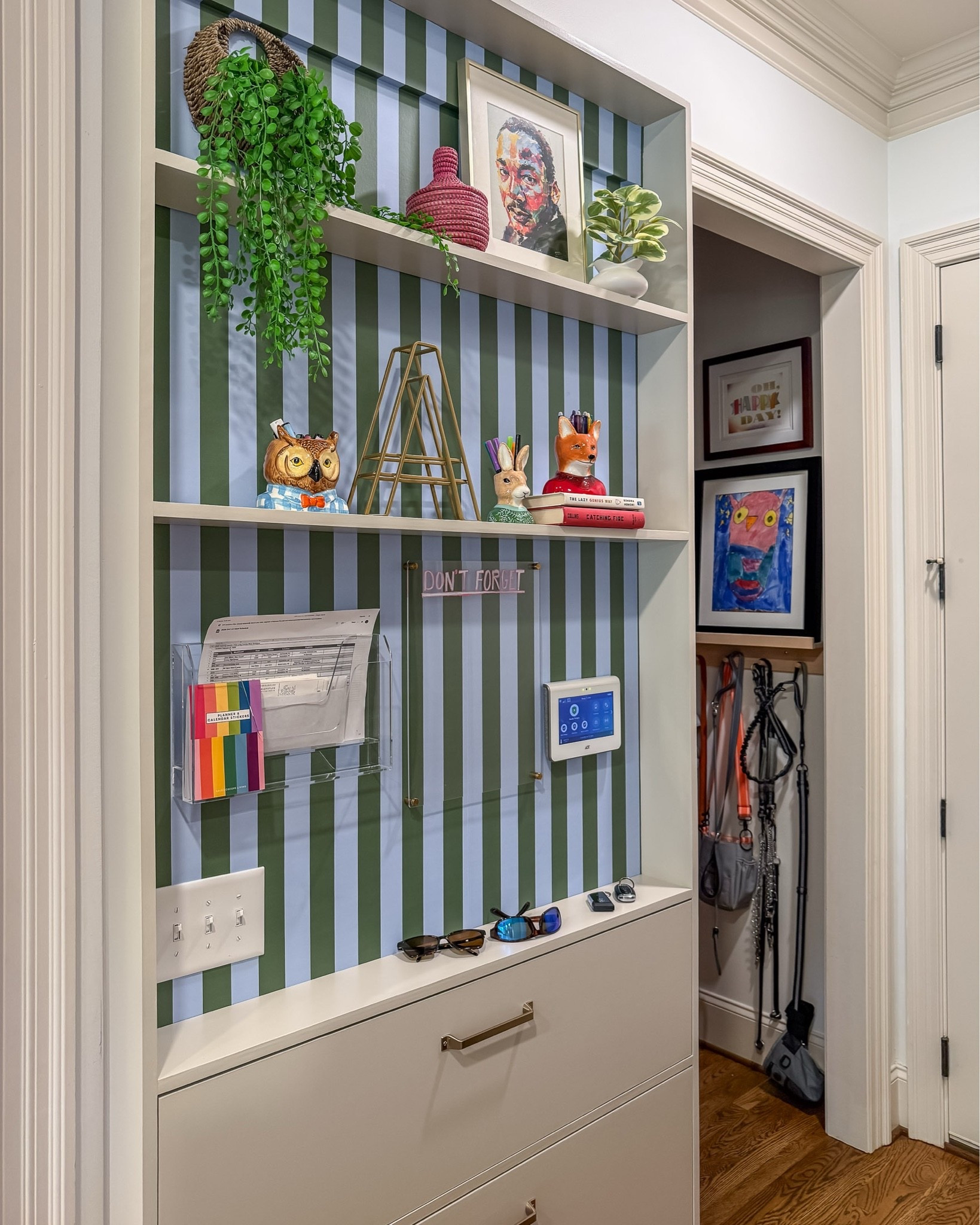 A peek at our family command center set up. I chose an acrylic mail organizer and acrylic memo board so that we can see the pretty wallpaper through them. #Organization #FamilyCommandCenter #GetOrganized ￼￼

#LTKHome #LTKmomlife