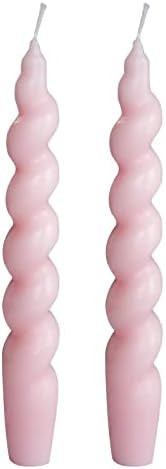 XINAOBAOLUO 2 Pieces Spiral Taper Candle Set Handmade Twisted Candles for Home Decoration Wedding Di | Amazon (US)