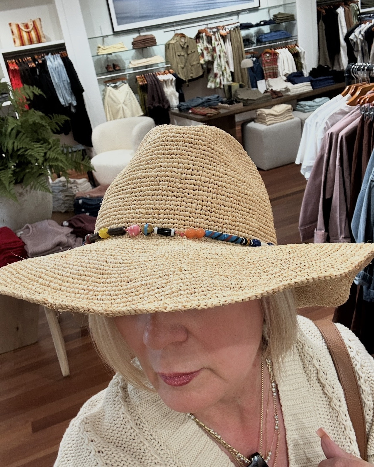 I was in ATL recently for a client’s drapery install and stopped by an upscale shopping center on my way out of town. I noticed a trend that carried from store to store: BEADS. 

And not just beads, but beaded items that looked for all the world like your kid made them for you at Summer Camp: big chunky rustic beads in bright colors, strung in random fashion on bracelets, necklaces, even hats! 

I liked the hoop earrings so much that while I passed them up in the store, I went ahead and ordered them when I got home (I will show you how they look when I get them). 

Did you ever make your mom a piece of beaded jewelry? (Does she still have it? 🤪)

#LTKOver40 #LTKSeasonal #LTKdayinmylife