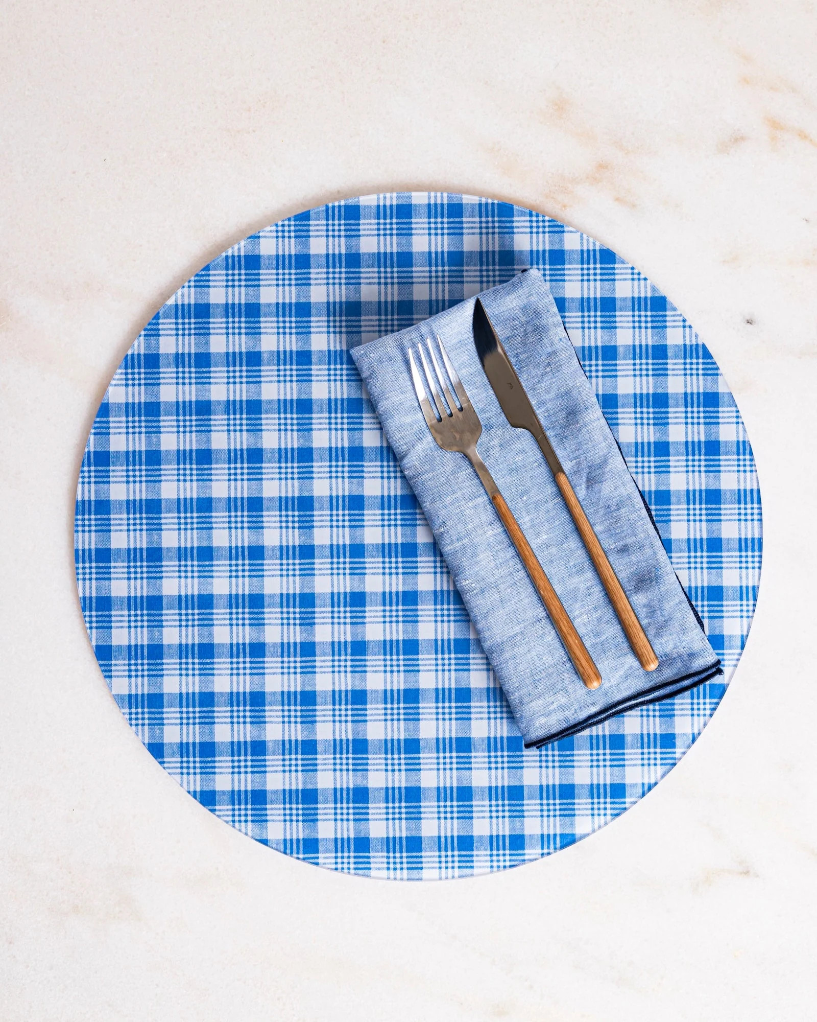 Sargent Blue Plaid Placemat | Proper Table Co.
