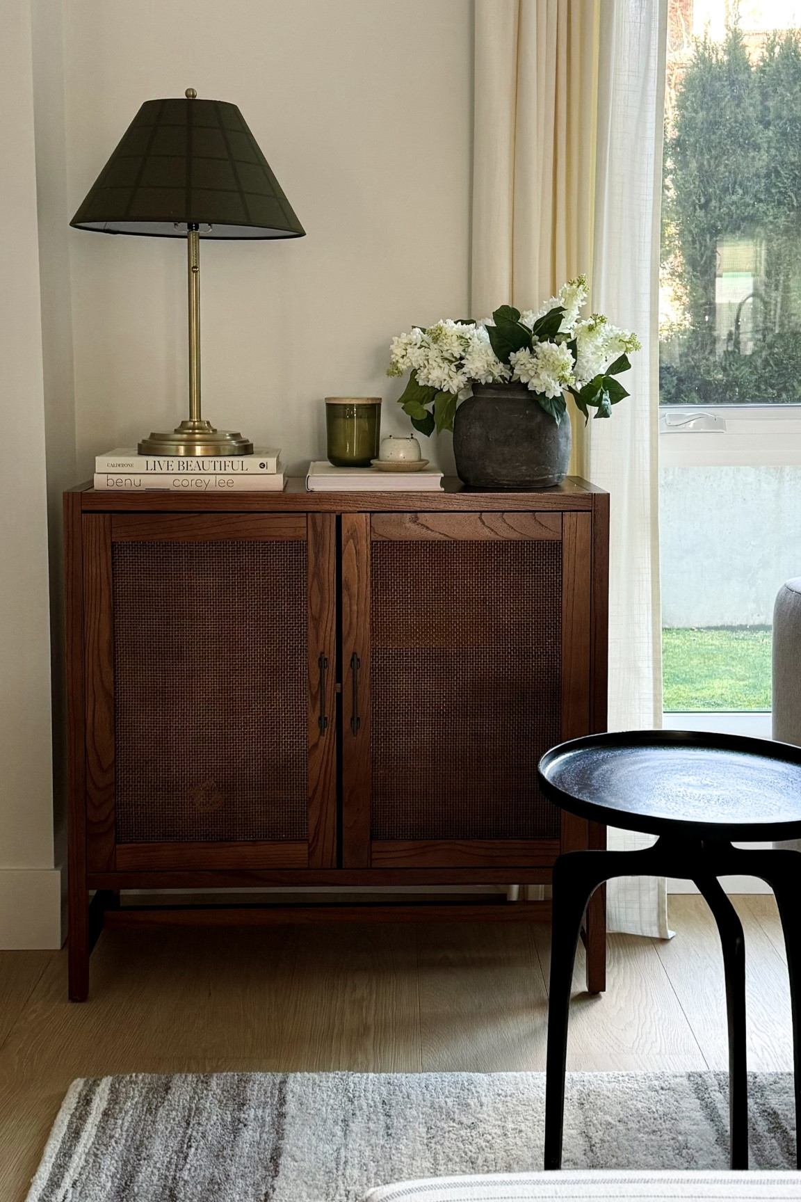 Warwick 2 door cabinet styling. Target find. Back in stock. Target lamp. Faux Lilacs. Fake flowers. Spring home decor  

#LTKfindsunder100 #LTKhome #LTKstyletip